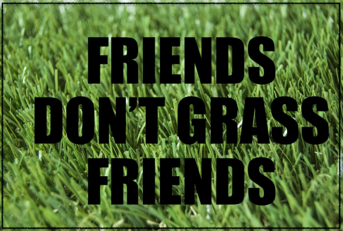 Friends don't grass friends