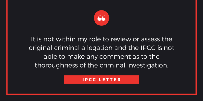 IPCC letter