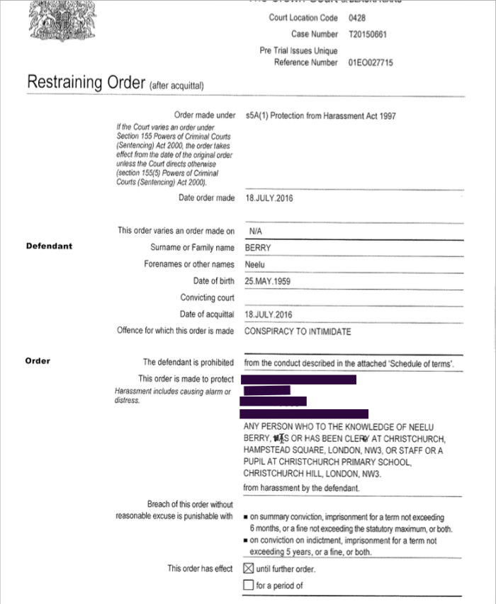 Neelu Restraining Order 1 2016-07-18