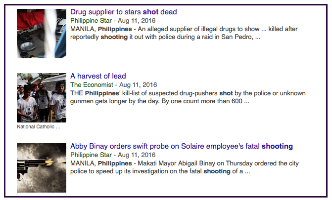 Philippines shooting news search 2016-08-20