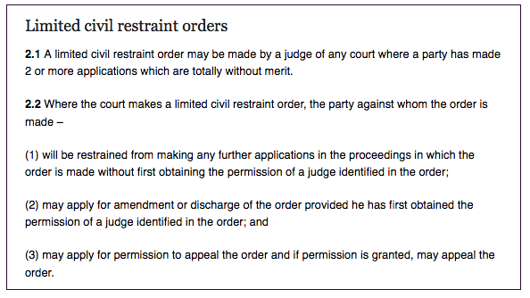 limited-civil-restraint-order