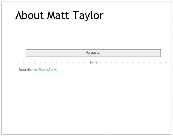 Matt Taylor blog gone 2018-05-14 3