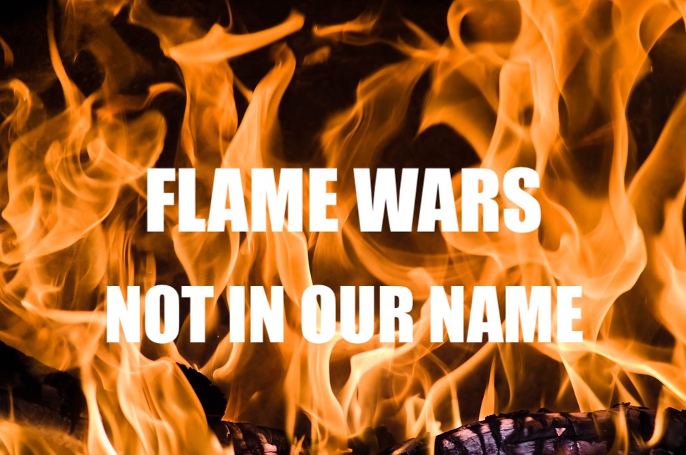 Hoaxtead Research: Flame wars, not in our name